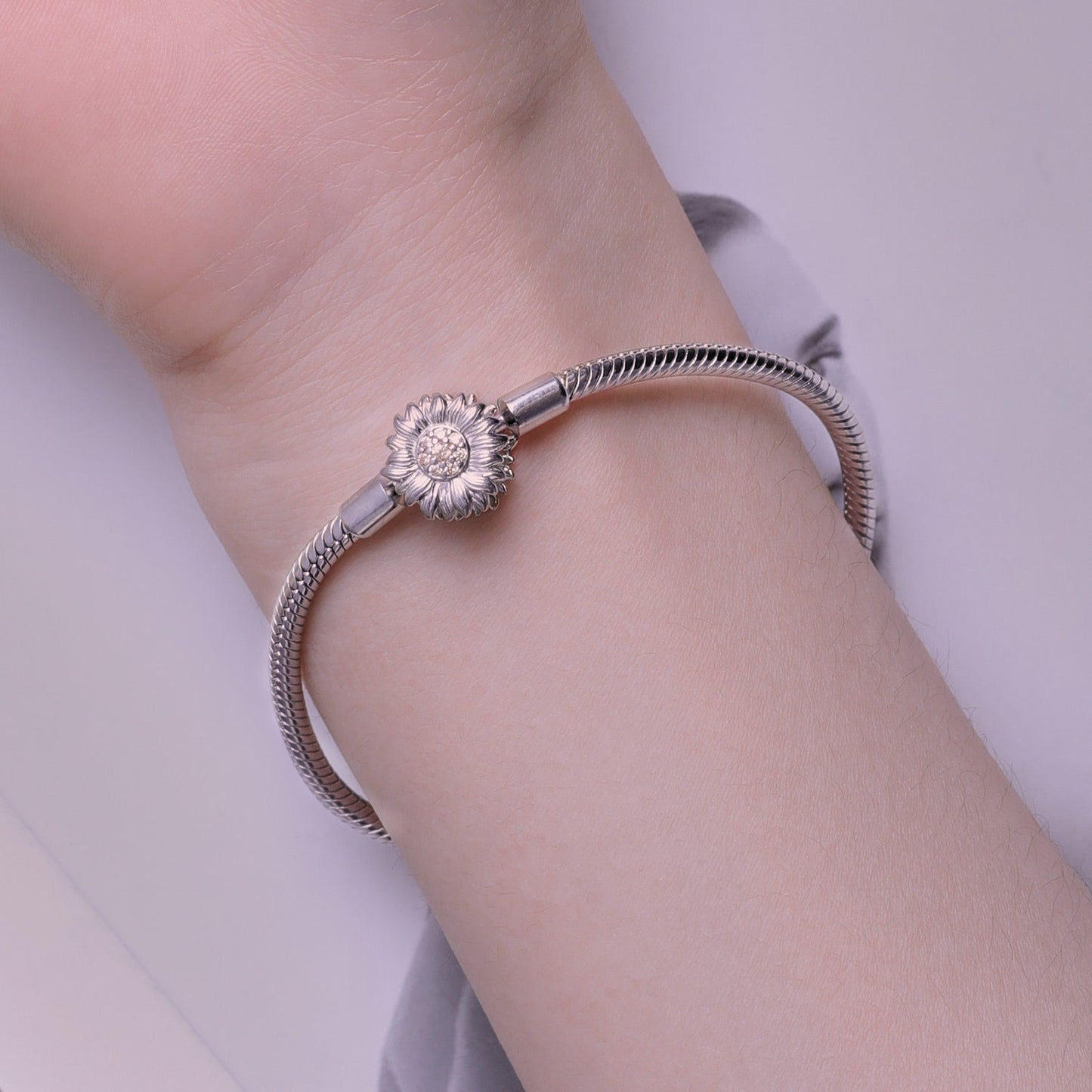 925 Sterling Silver Pavé Setting CZ Bracelet for Women - 17.0 Size, 170mm Length, 3mm Chain Thickness