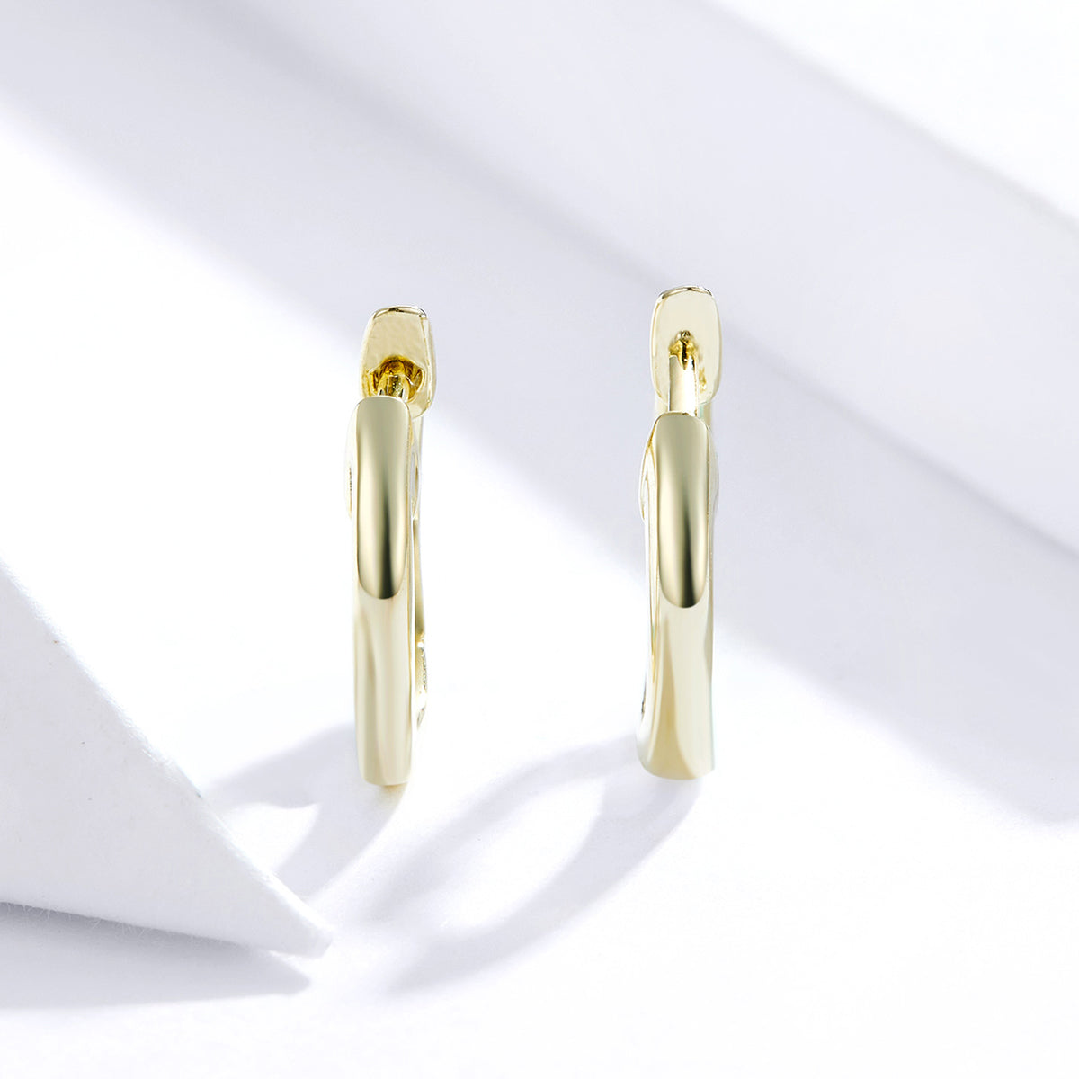 925 Sterling Silver Plated Black Gold Earrings for Women