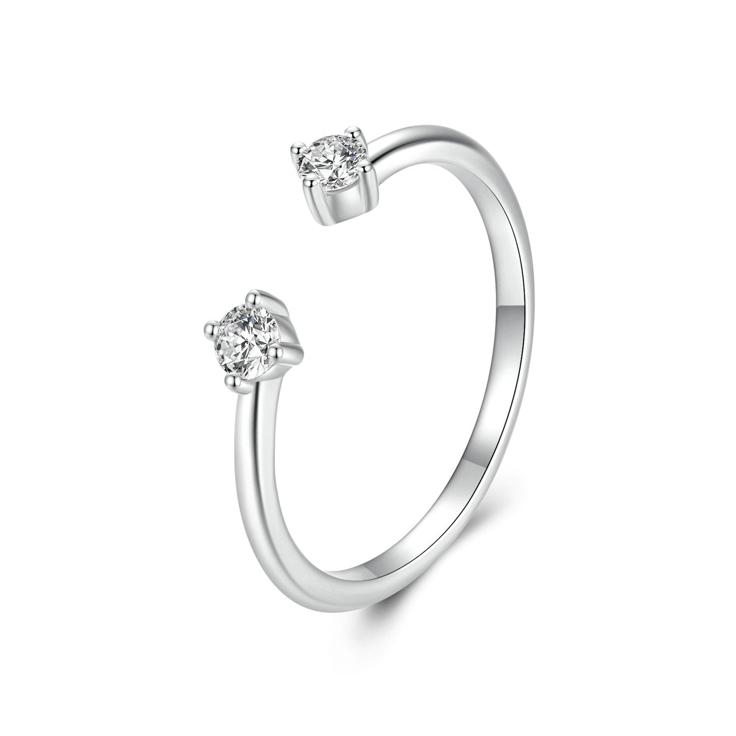 925 Sterling Silver Moissanite Ring Size E for Women