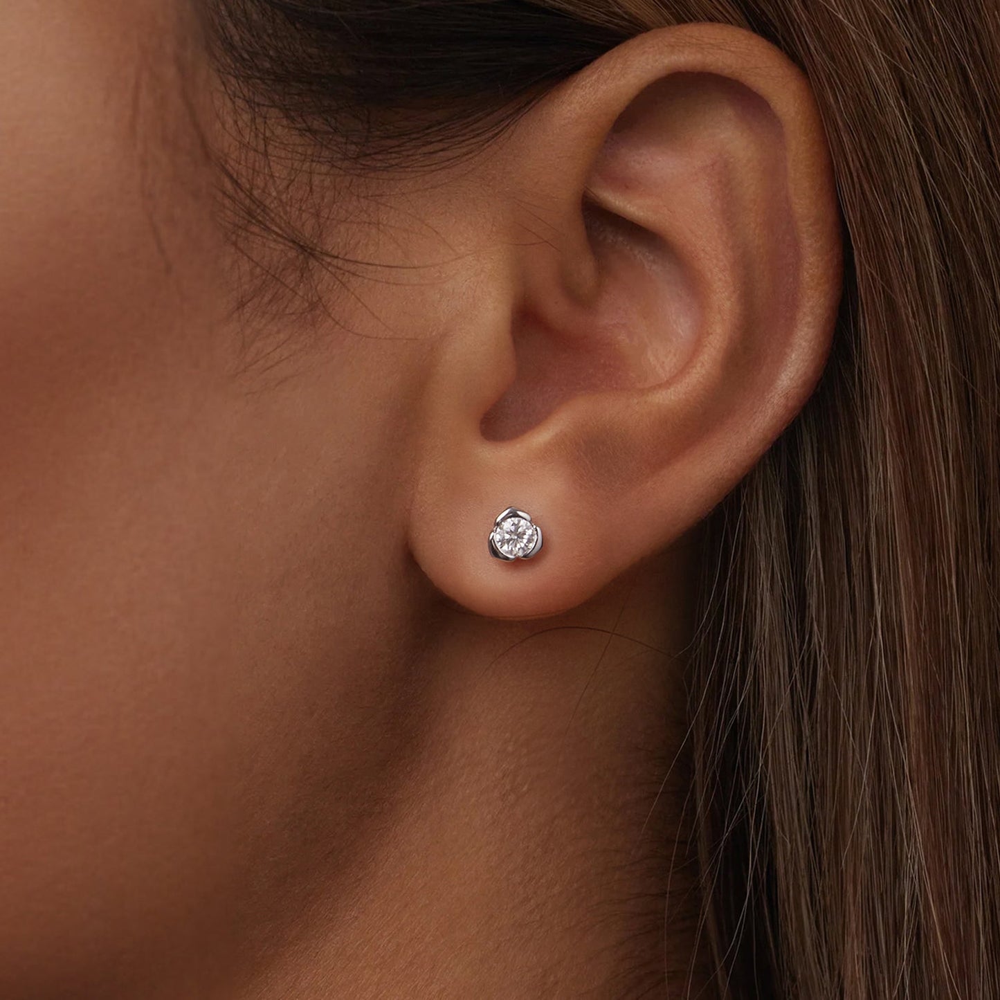 925 Sterling Silver 0.3 Carat Moissanite Earrings for Women