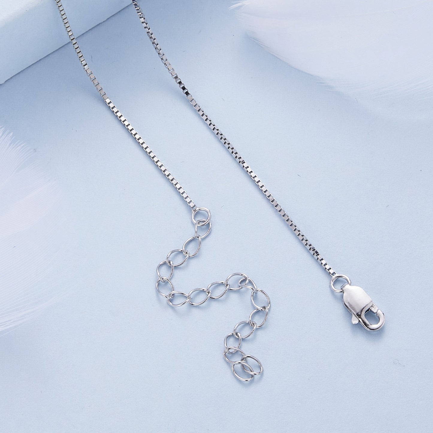 925 Sterling Silver 29x18mm Moonstone Pendant Necklace with Enamel Process