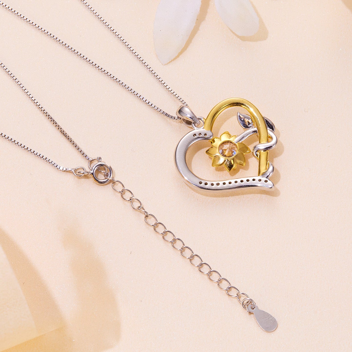 925 Sterling Silver Plated Gold Moissanite Necklace with Pavé Setting for Women