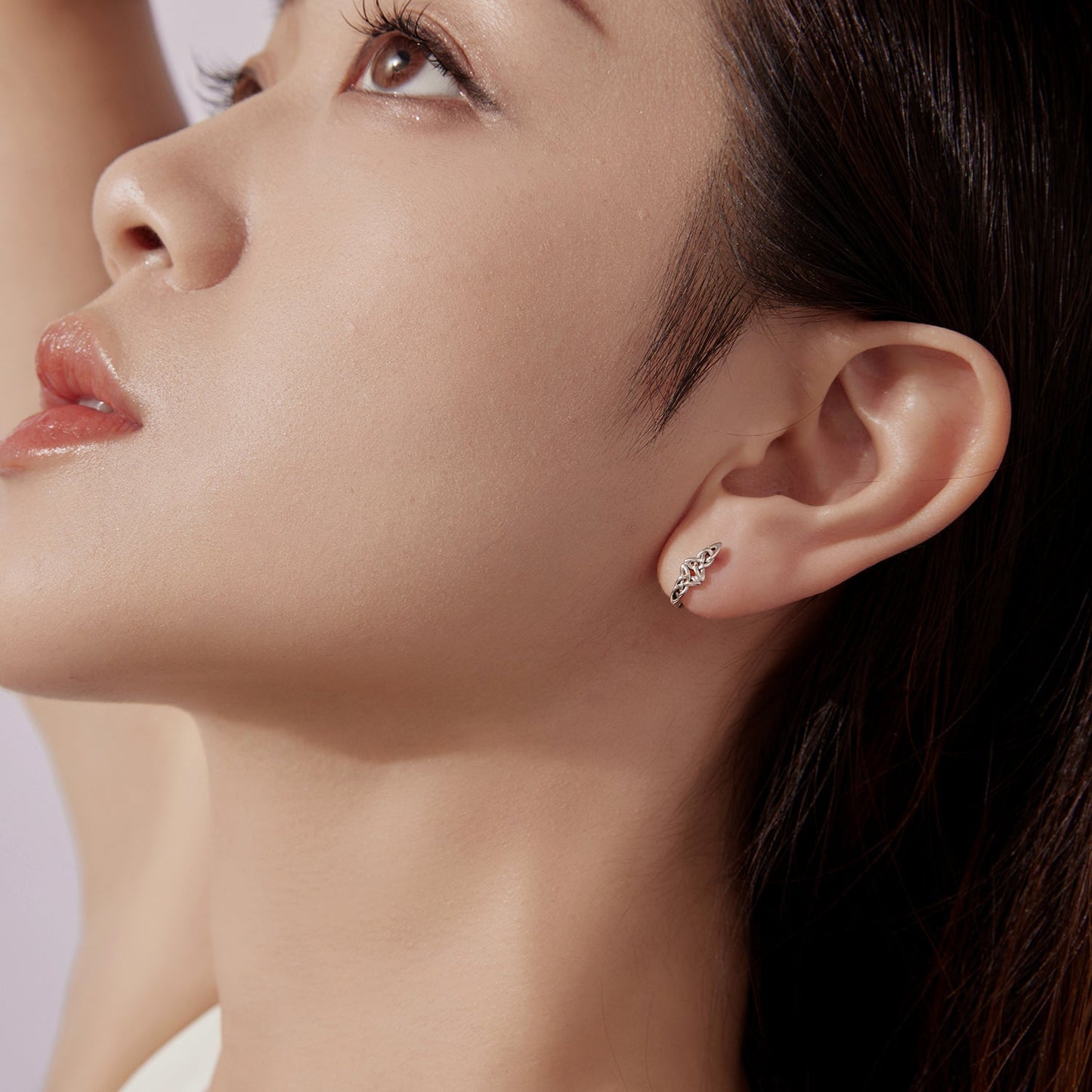 925 Sterling Silver Oxidized Silver Hoop Earrings 1.4*0.5cm for Women