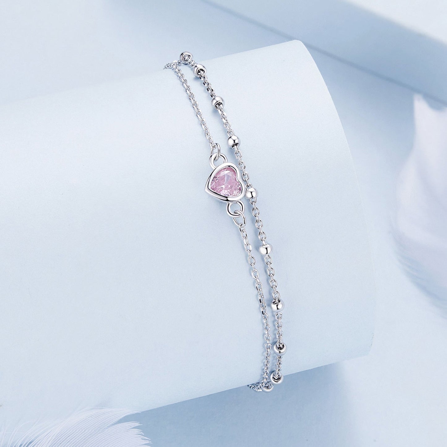 S925 Sterling Silver Pavé CZ Plated Bracelet for Women