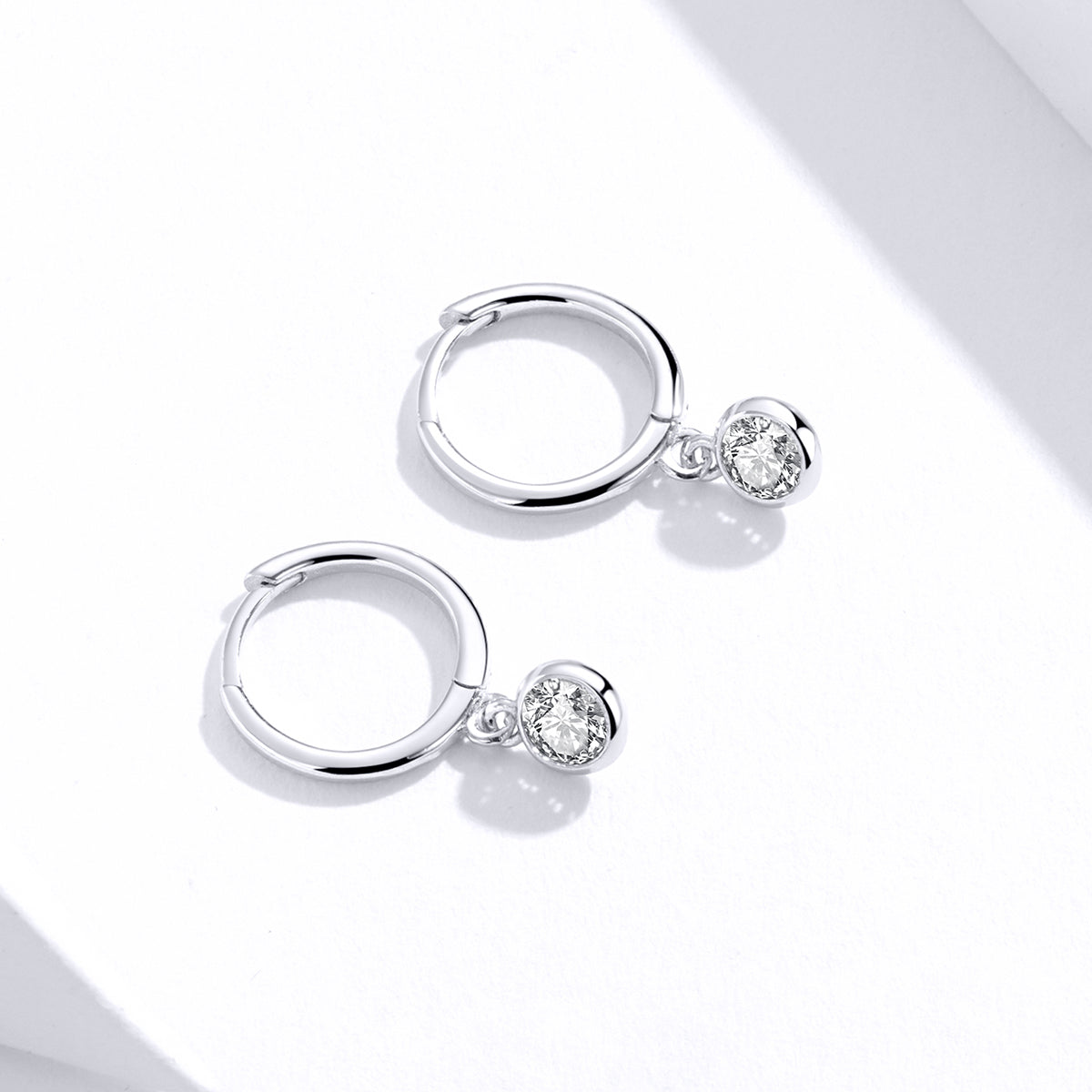 925 Sterling Silver Gold Plated Pavé Setting CZ Earrings for Women
