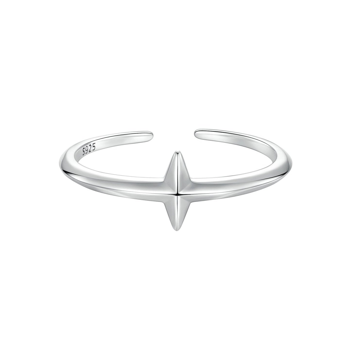 925 Sterling Silver Oxidized Silver 0.12cm Ring for Men