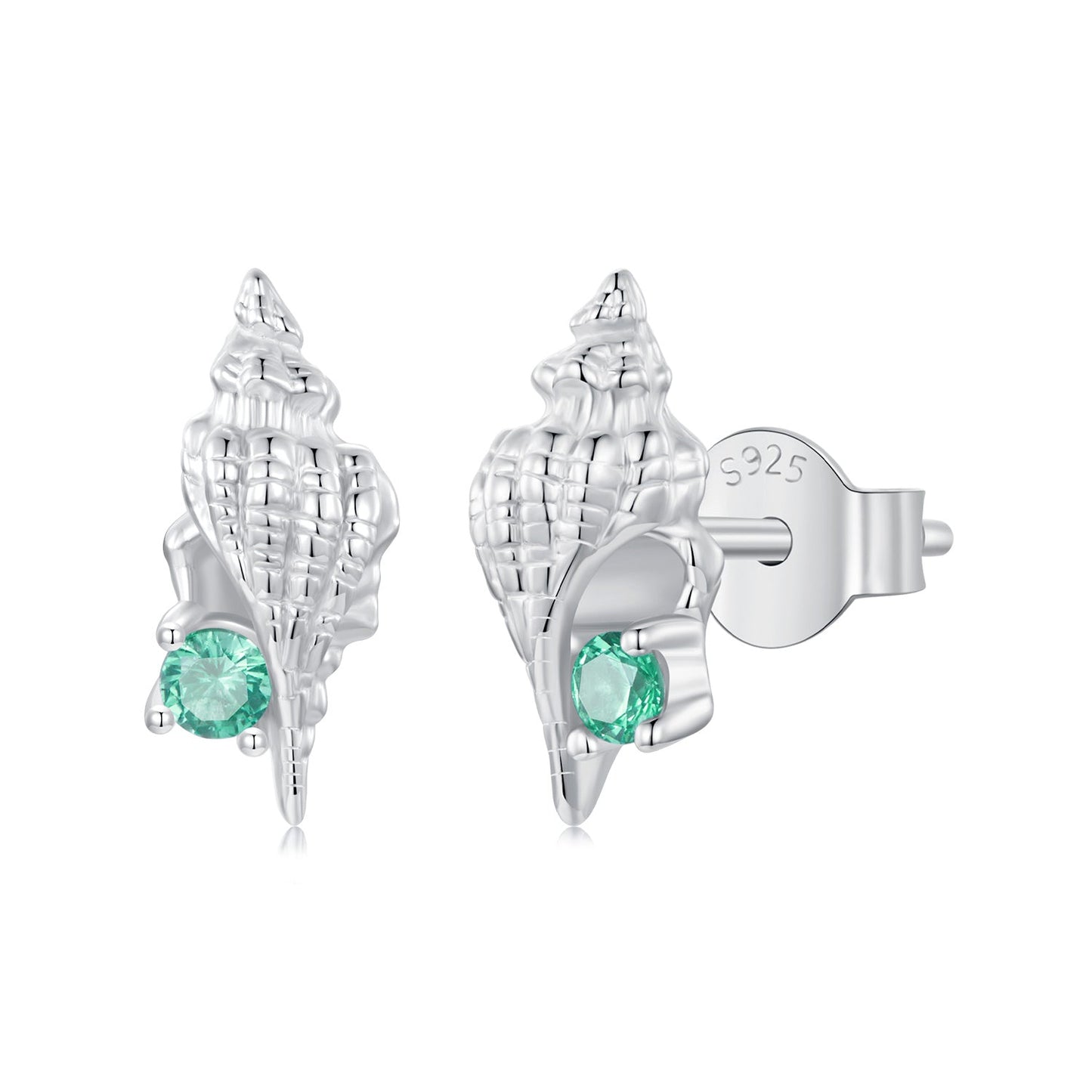 925 Sterling Silver Earrings with Transparent Glass, 5x12mm for Women