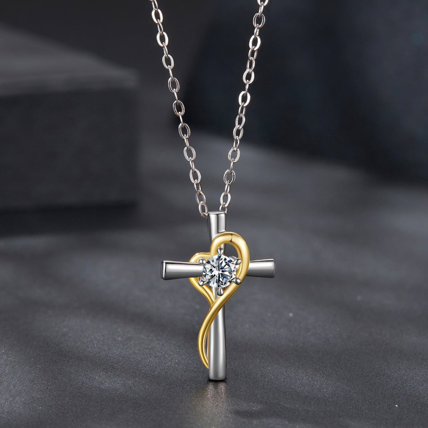 925 Sterling Silver 0.20 Carat Moissanite Necklace for Women