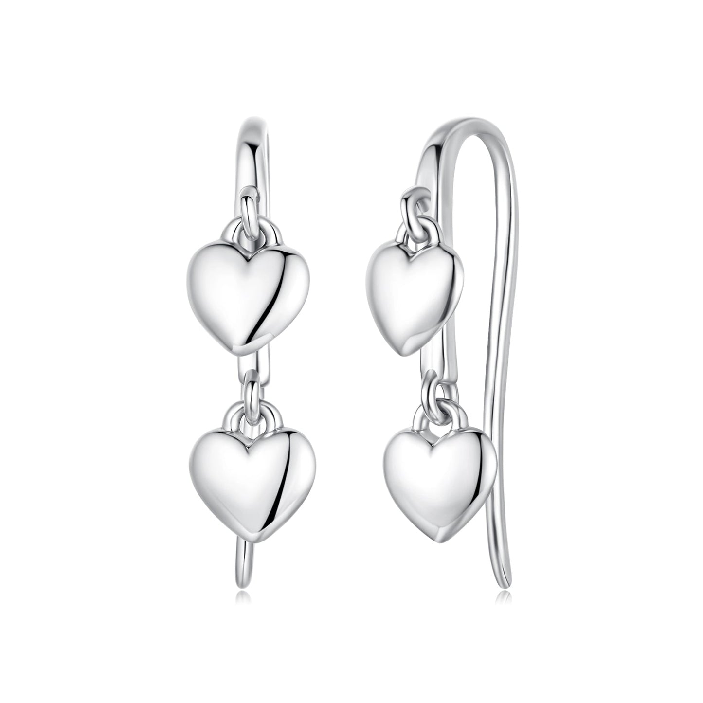 925 Sterling Silver Earrings 1.8*0.5cm for Women