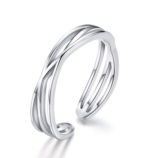 S925 Sterling Silver Ring 0.4cm Width