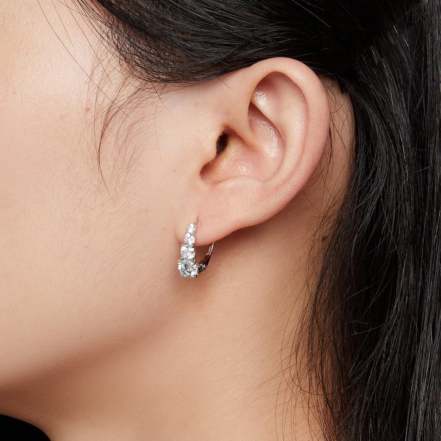 S925 Sterling Silver 0.50 Carat Moissanite Earrings for Women