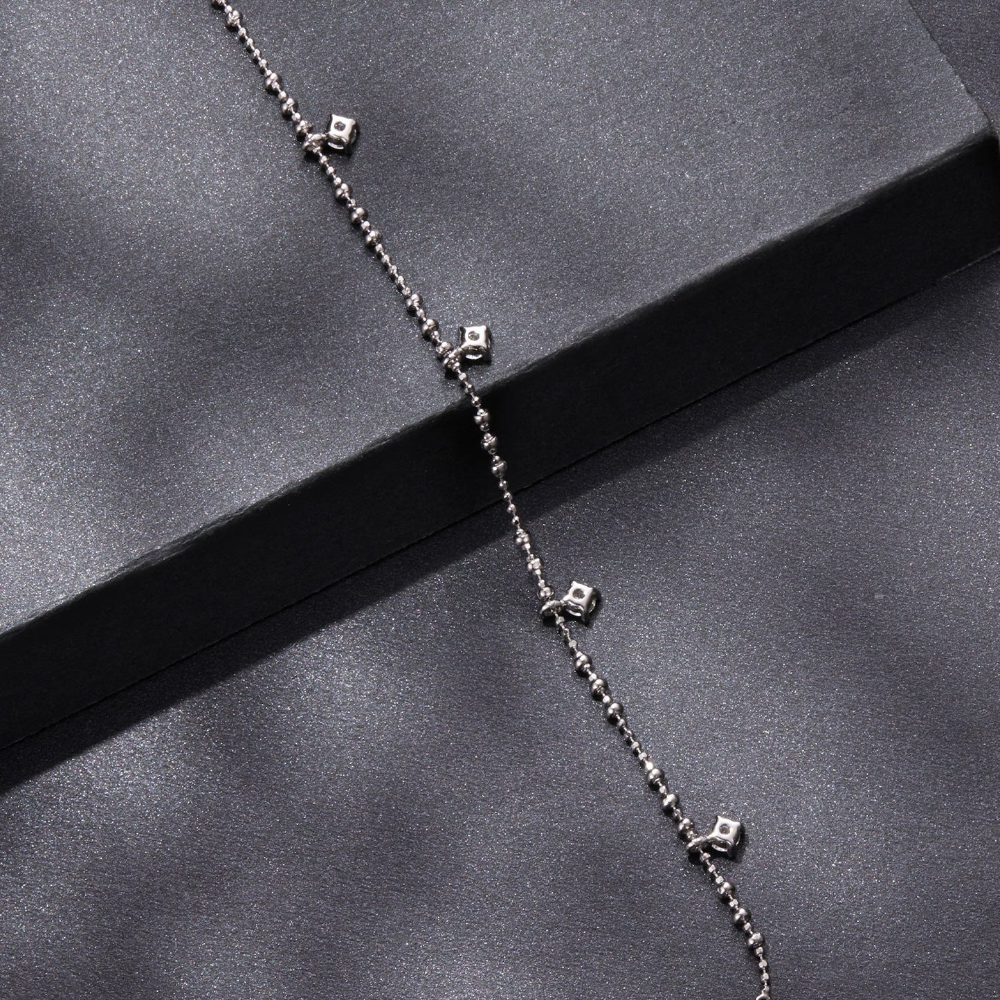 925 Sterling Silver & Moissanite Bracelet for Women - 15+6cm, Plated White Gold