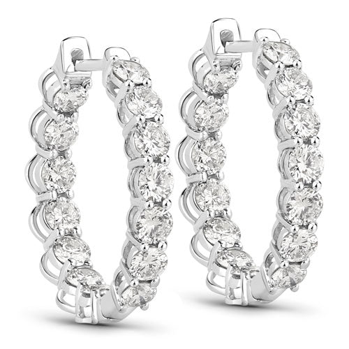 2.52 Carat Genuine Lab Grown Diamond 14K White Gold Earrings