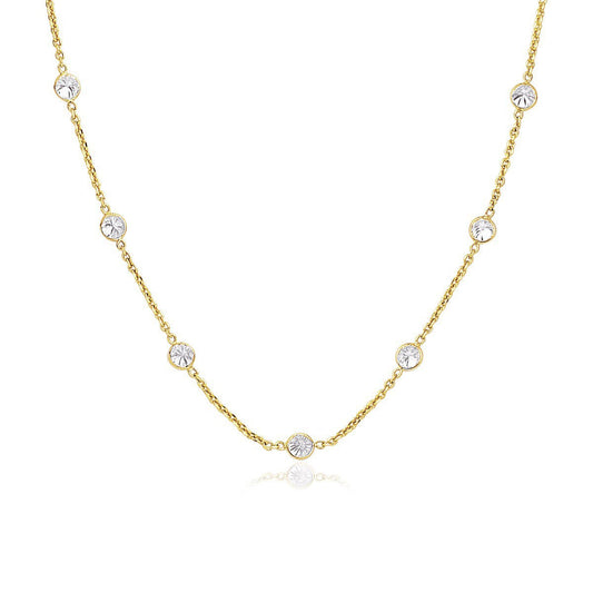 14k Yellow Gold CZ By the Yard Long Links
