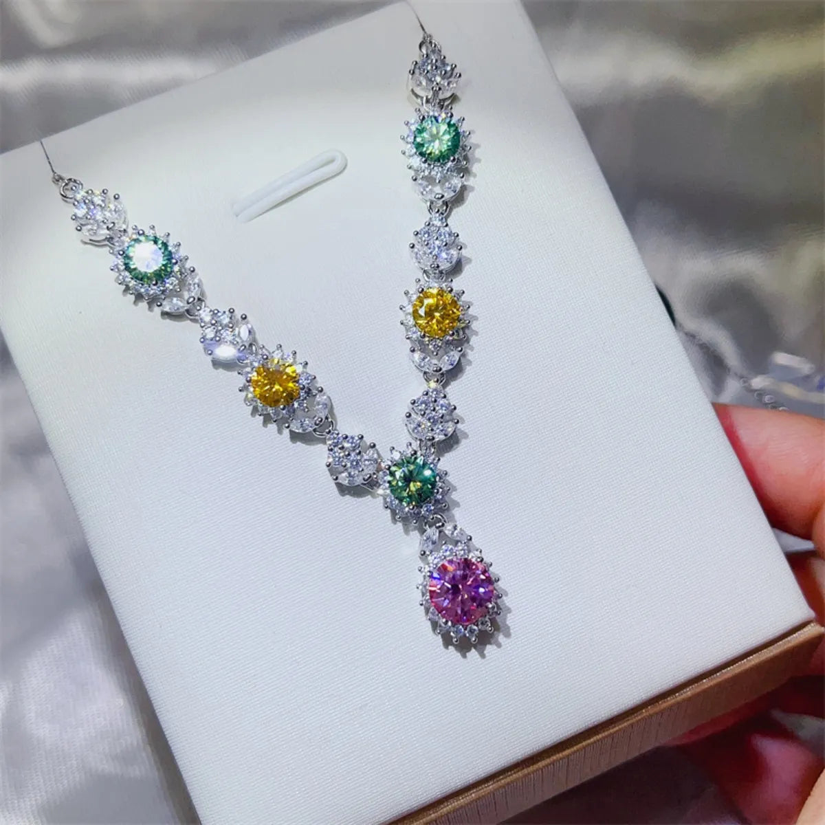 3.5 Carat Moissanite 925 Sterling Silver Necklace