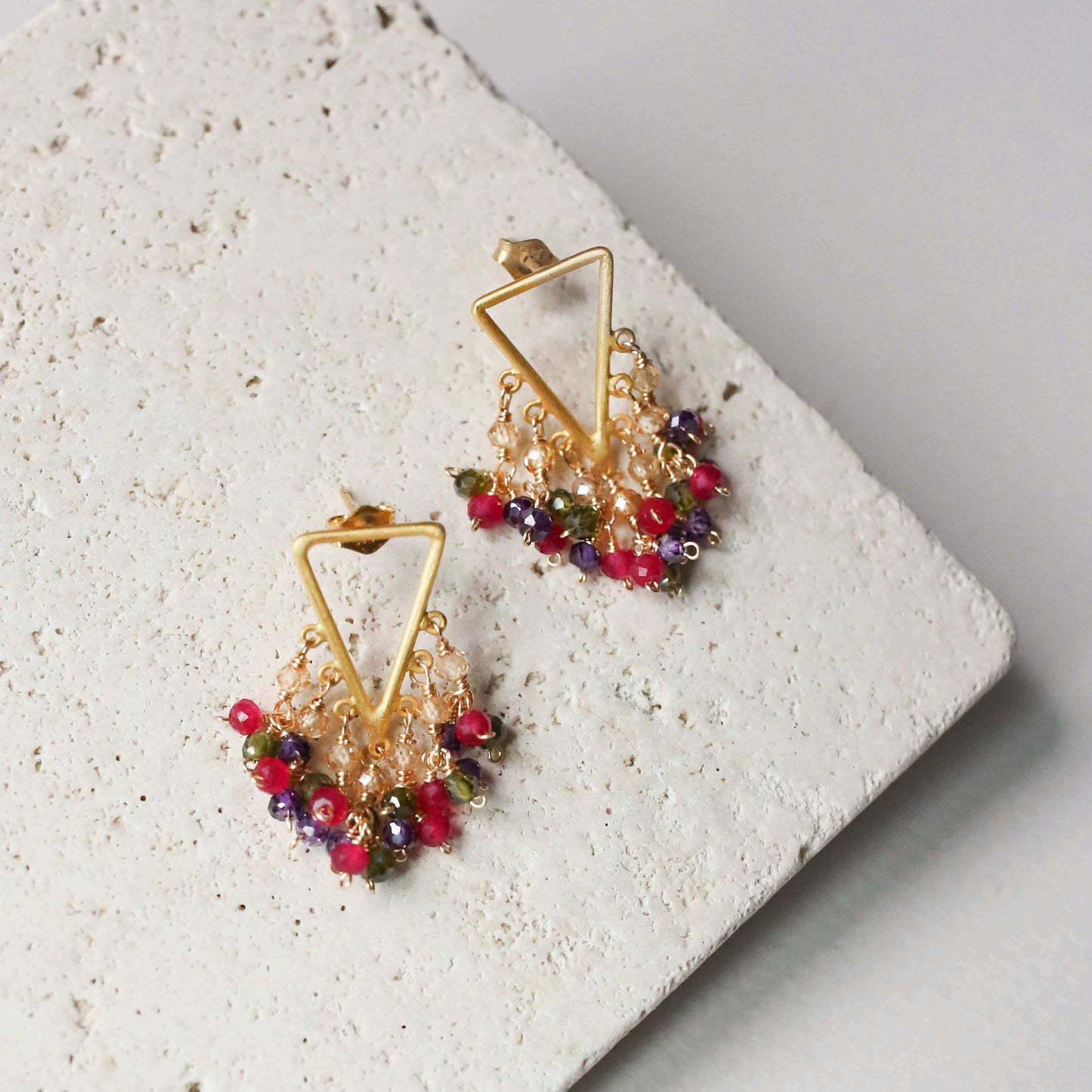 Rainbow Fringe Earrings