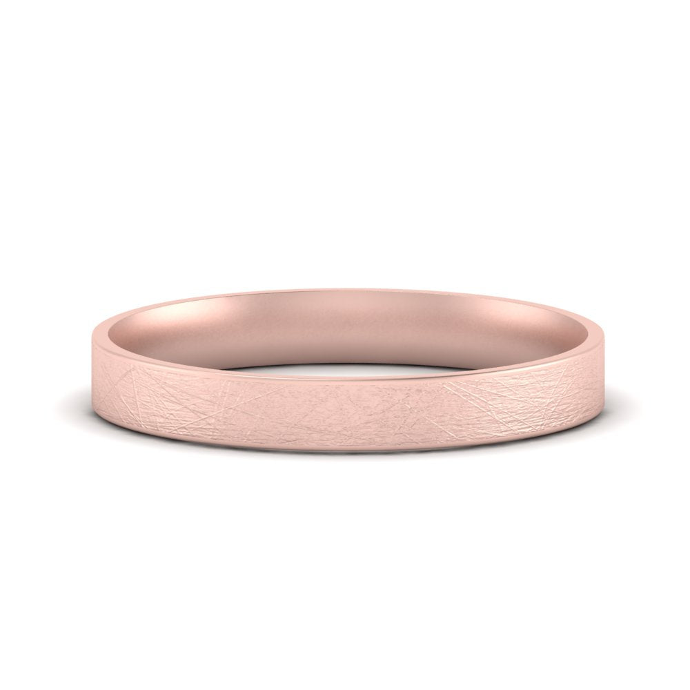 Ice Textured Mens 5mm Comfort Fit Wedding Band