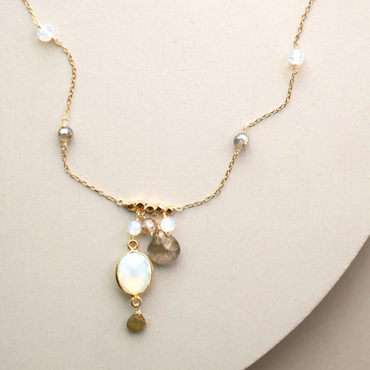 Opalite Bezel Necklace
