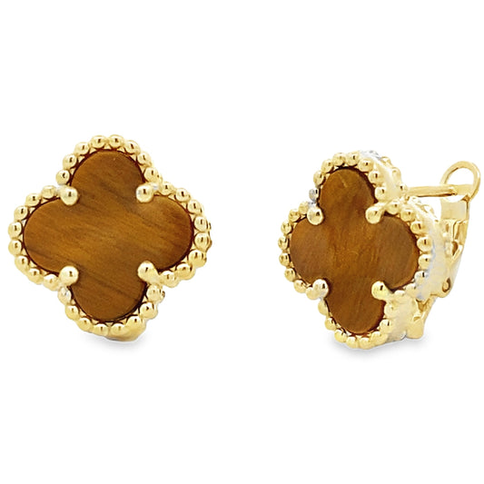 Tigereye Earrings Sterling Silver