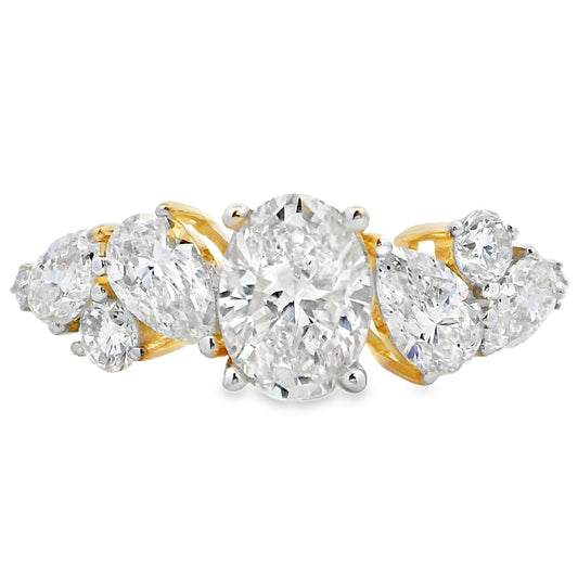 1.50ct Lab Grown Diamond Eng Only 10KT Yellow Gold