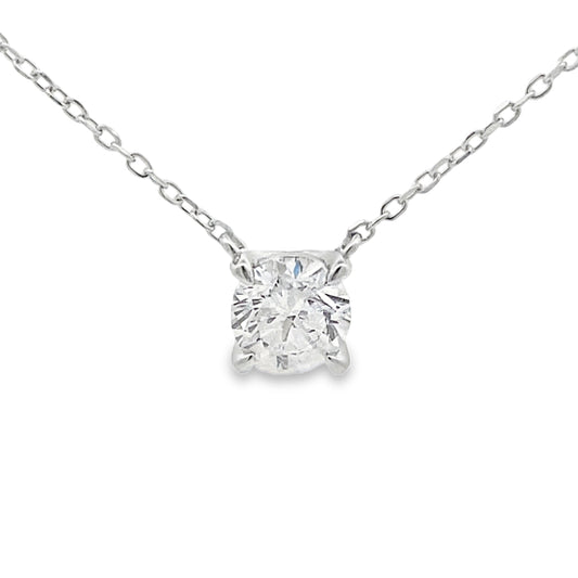 1.00ct Lab Grown Diamond Pendant Sterling Silver