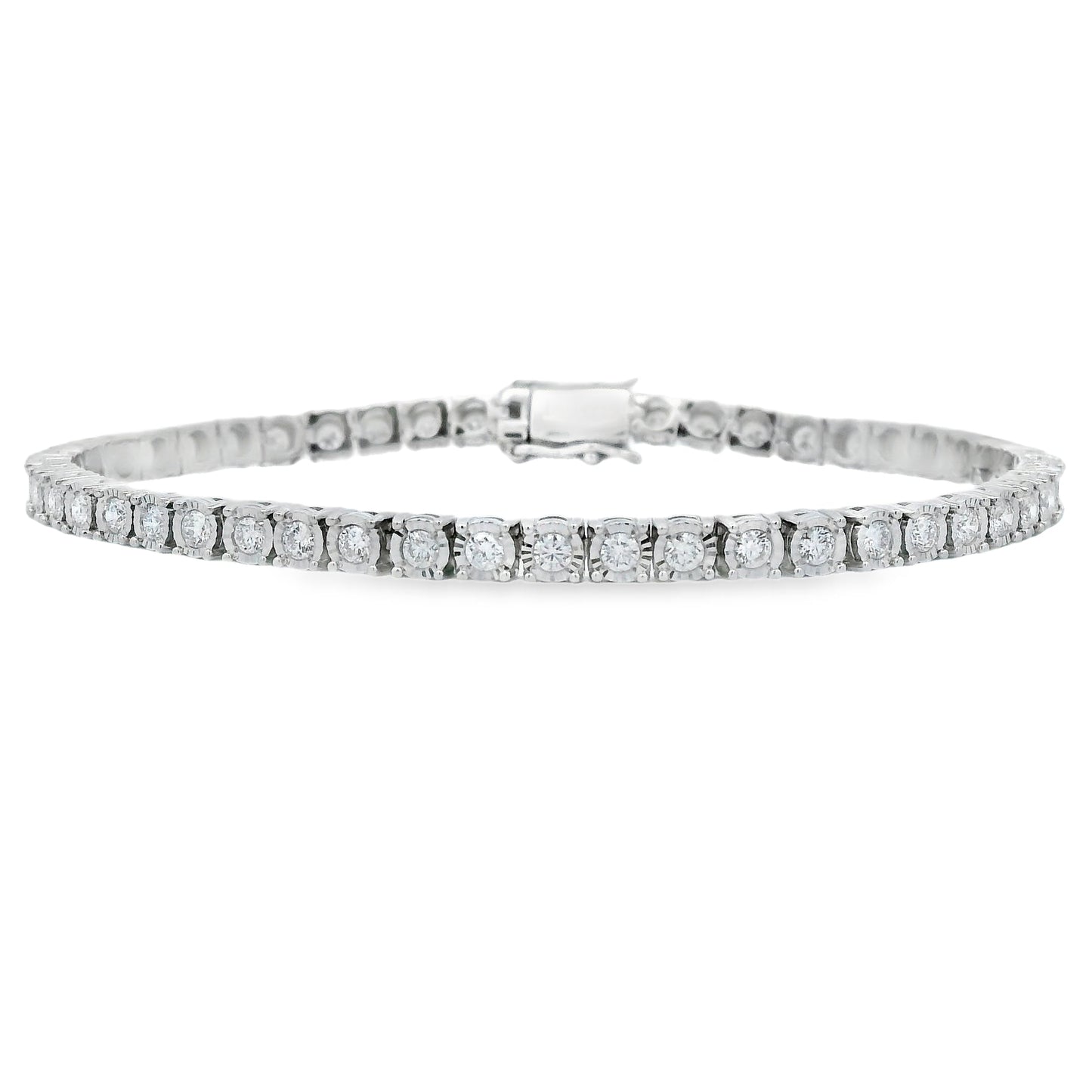 Lab Grown Diamond Tennis Bracelet Sterling Silver
