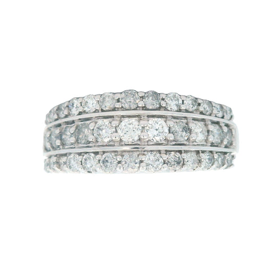 1.00ct Diamond Wedding Band Ring 10KT White Gold