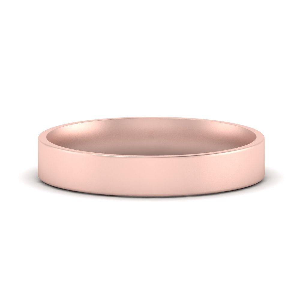 Light Weight Flat 4 mm Mens Wedding Band