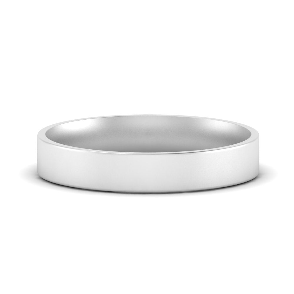 Light Weight Flat 4 mm Mens Wedding Band