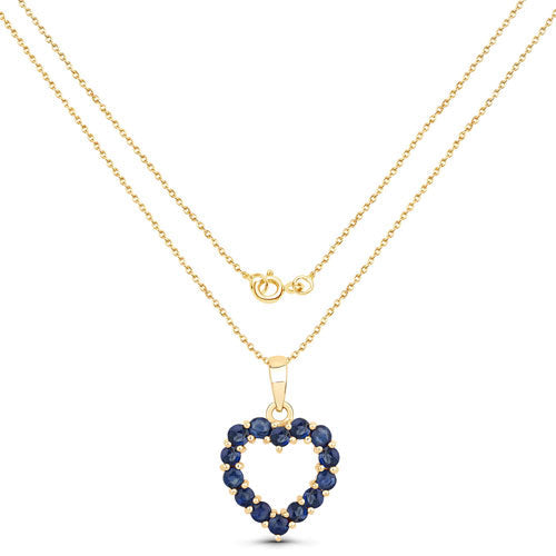 0.64 Carat Genuine Blue Sapphire 10K Yellow Gold  Pendant