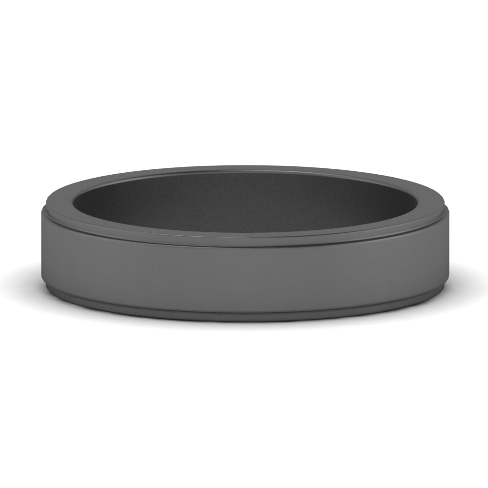 Simple Flat Wedding Band 4MM