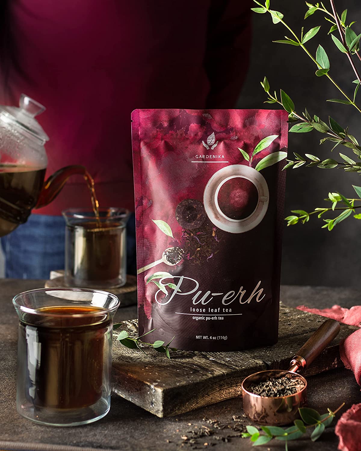 Puerh Tea, High-Caffeine Coffee Alternative - Fermented - Organic