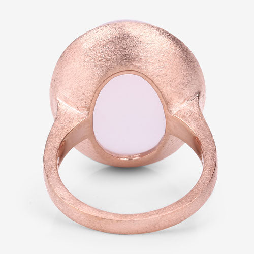 15.60 Carat Genuine Rose Quartz .925 Sterling Silver Ring
