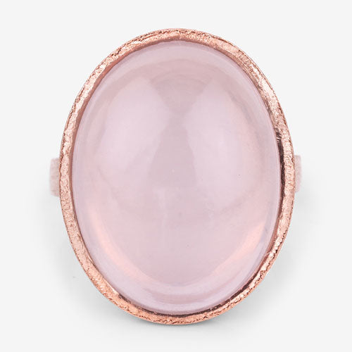15.60 Carat Genuine Rose Quartz .925 Sterling Silver Ring