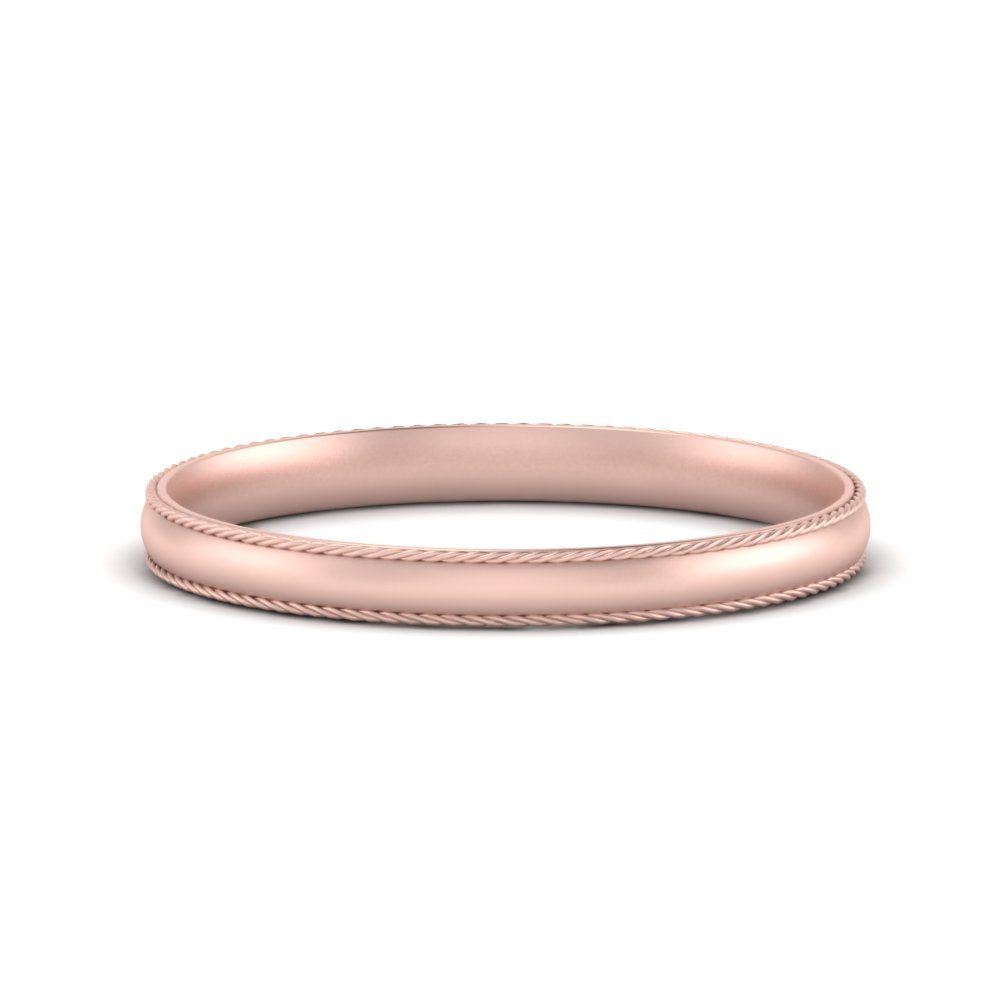 Rope Design Comfort Fit Mens Band