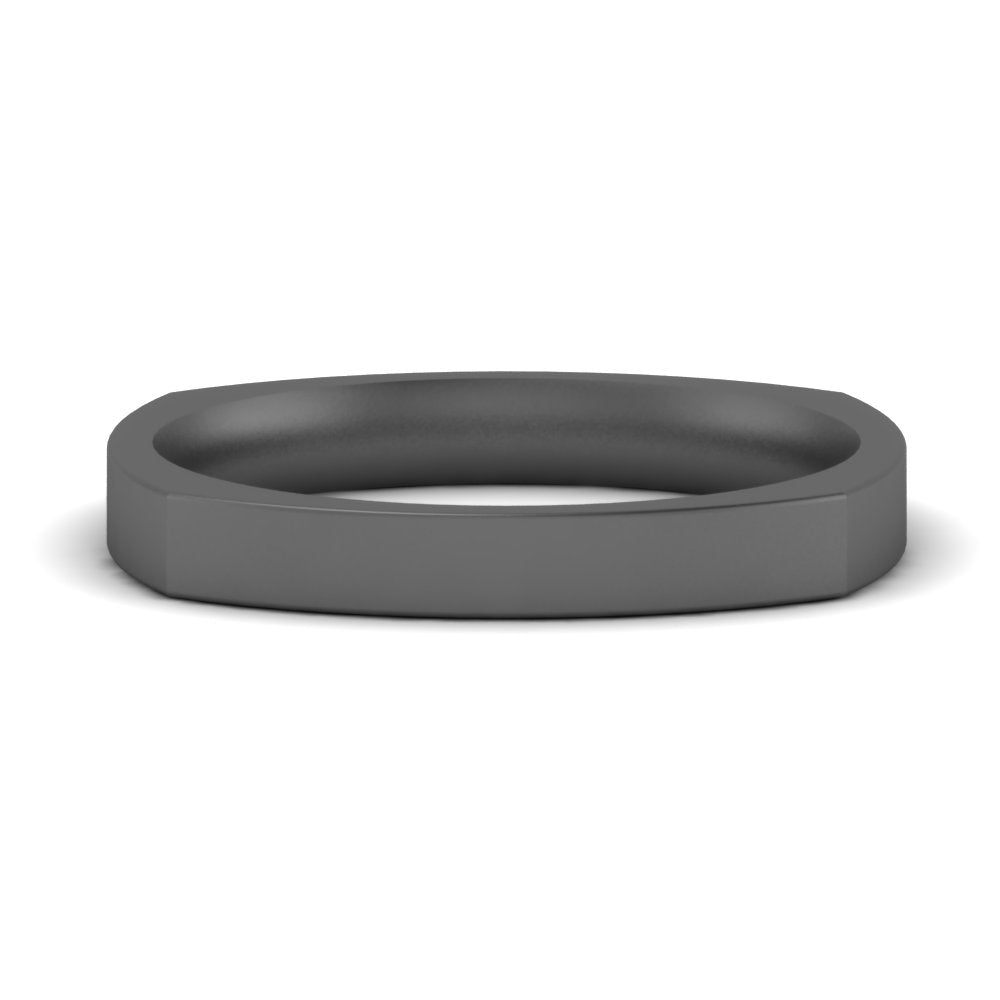 Square Comfort Fit Mens Wedding Band
