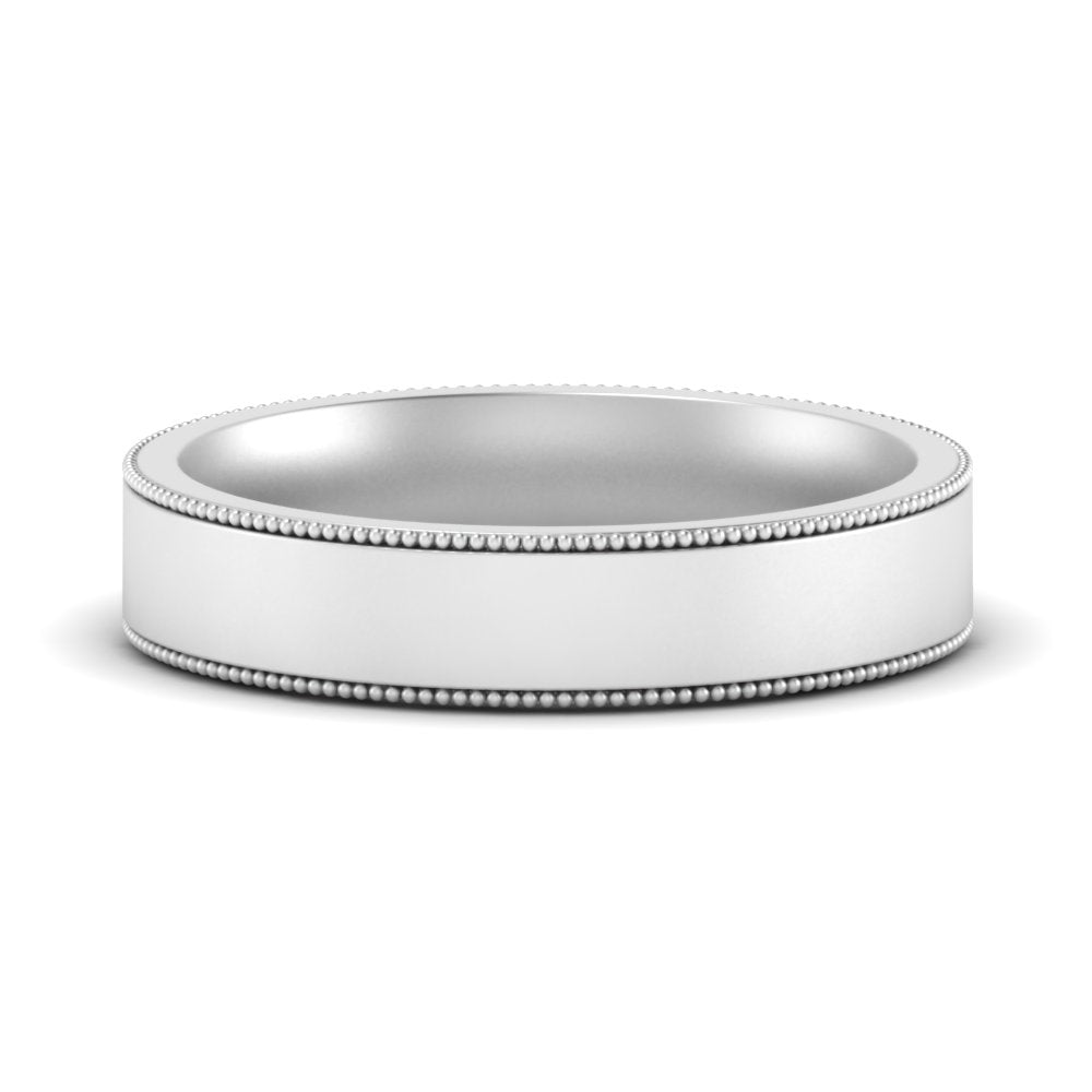 4 mm Stepped Edge Comfort Fit Flat Mens Band