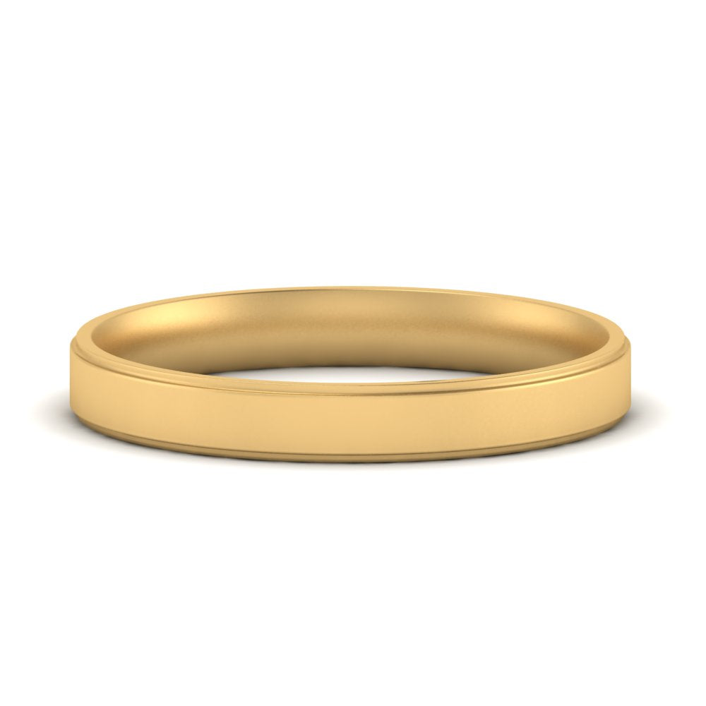 4 mm Steps Edge Comfort Fit Mens Band