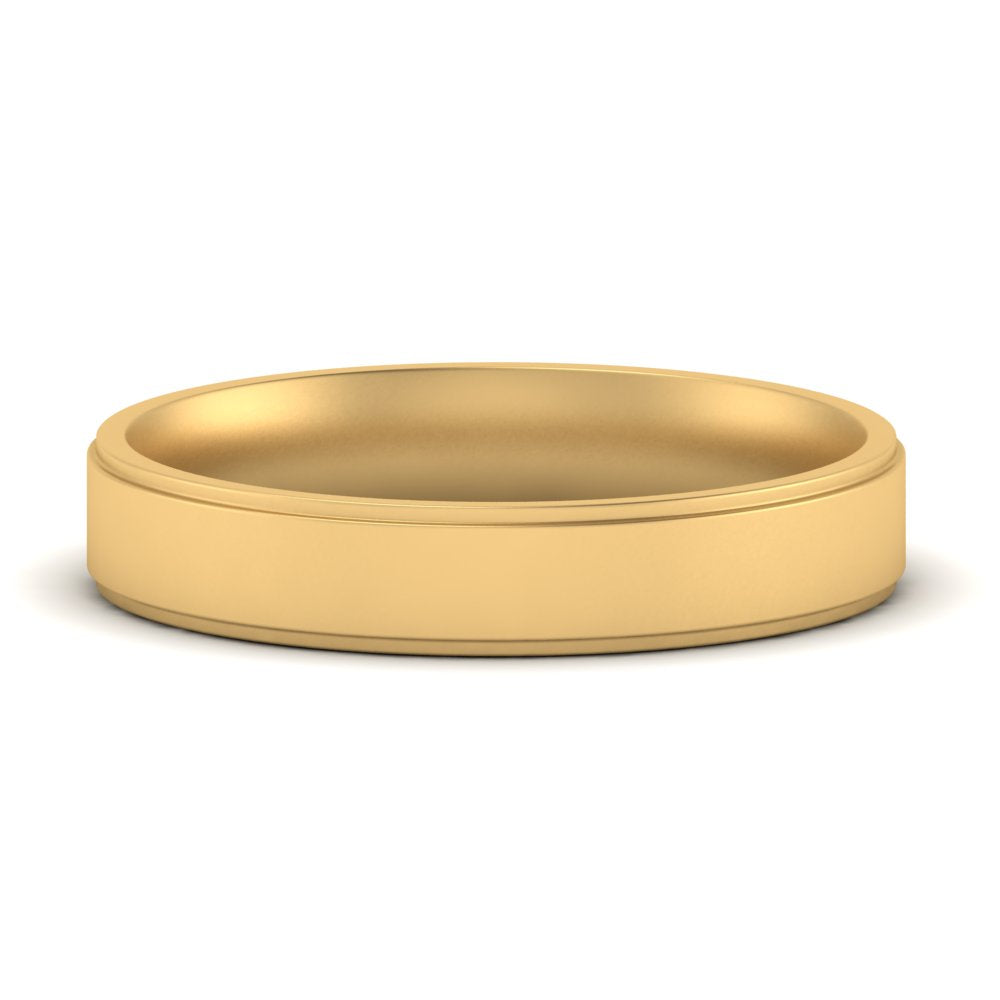 4 mm Steps Edge Comfort Fit Mens Band