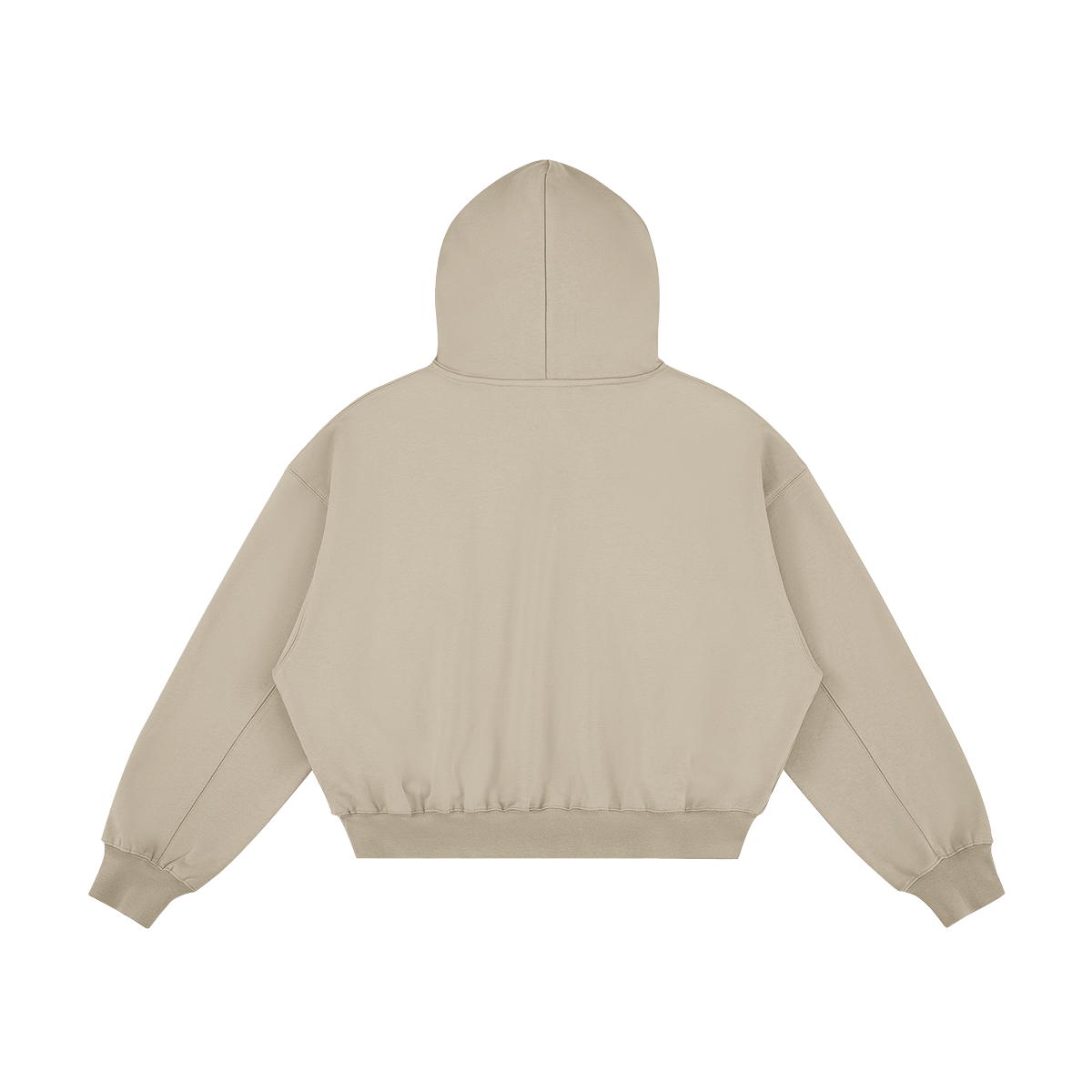 Oversized Blank Snap Collar Hoodie with Side Pockets - 100% Cotton