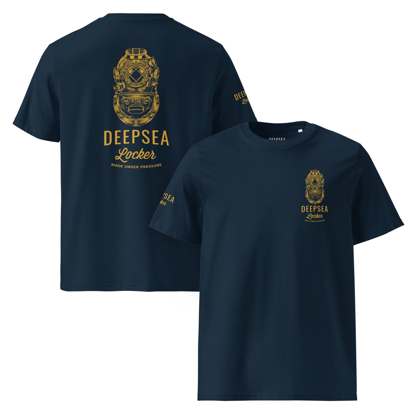DeepSea Locker® Navy Diver Blue & Gold Tee